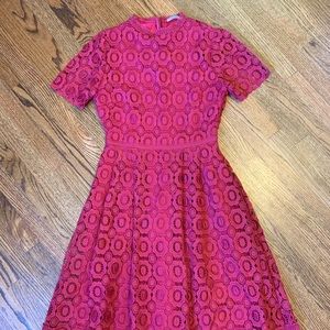 Rachel Parcell Red Lace Dress